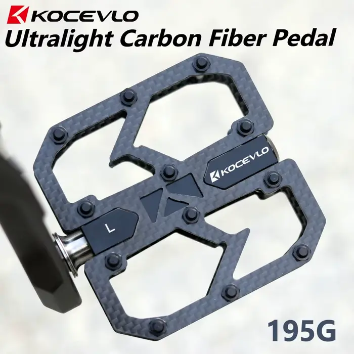 KOCEVLO pédale en Fiber de carbone ultralégère 195g vtt arbre en titane 3 roulements pédale de vélo