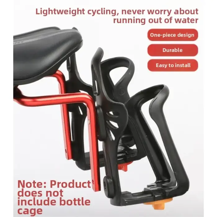 Support de montage de porte-bidon en alliage d'aluminium double support de bouteille pour selle de vélo de route montagne et ville noir rouge