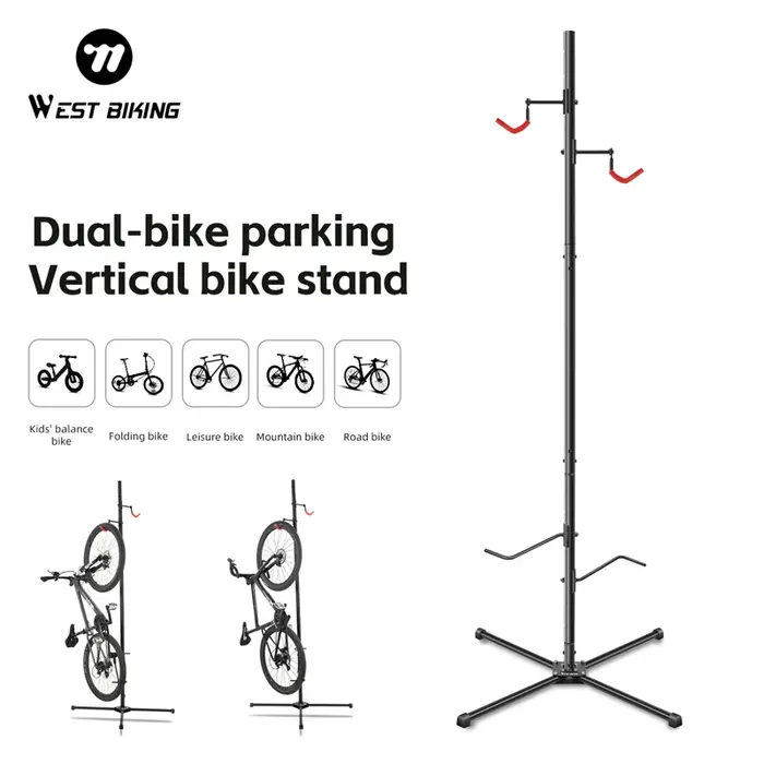 Support de stationnement vertical pour deux vélos WEST BIKING