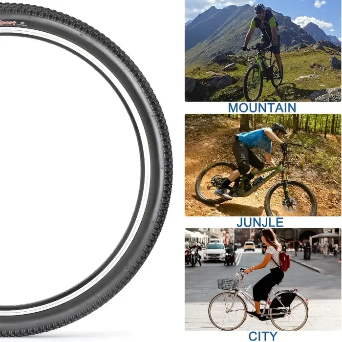 Kit de remplacement de pneu et chambre à air de vélo 24 pouces 24x1.5 24x1.75 24x2.35 pour VTT