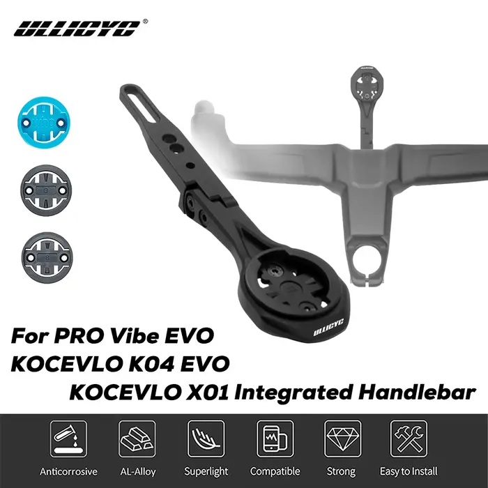 Support d'ordinateur ULLICYC pour guidon intégré Canyon Aeroad/ KOCEVLO X01/ Wilier Filante, compatible avec Garmin/ Bryton/ Wahoo