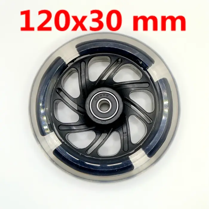 Roue de scooter pour enfants en polyuréthane avec éclairage clignotant 80mm 100mm 120mm et roulements pour roller et skate coloré