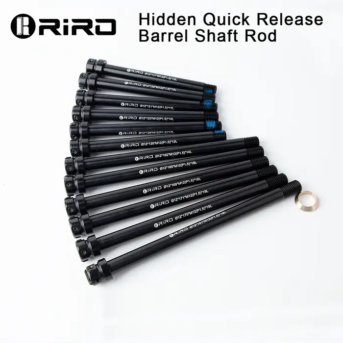 RIRO vélo caché dégagement rapide baril tige d'arbre 12/15MM ultraléger en alliage d'aluminium QR vtt