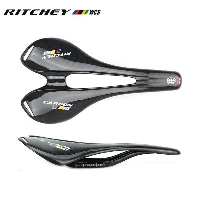 Ritchey WCS Logo autocollant coussin vélo de montagne/route 3K brillant entièrement en Fiber de carbone selle pièces