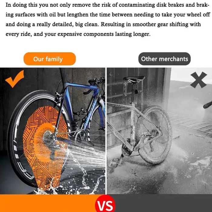 Couvercle de lavage de vélo Anti-graisse