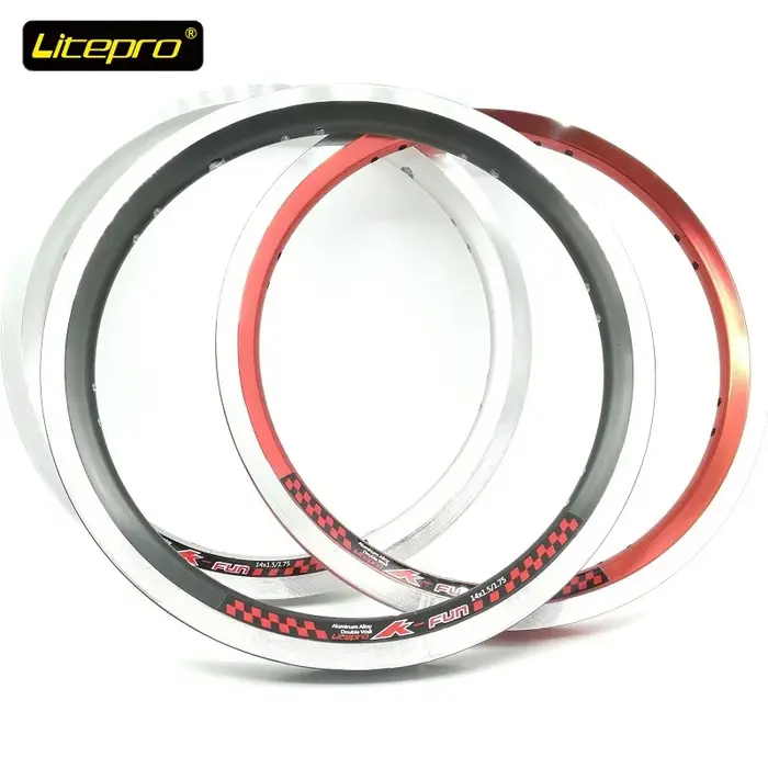 Litepro-Jantes de vélo pliantes à double paroi en alliage d'aluminium