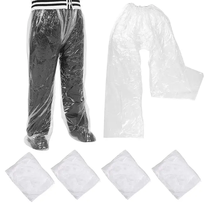 5/10 pièces imperméable jetable pantalon Portable résistant aux éclaboussures fendu imperméable en p