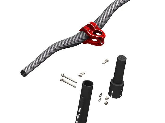 Adaptateur de potence Carbonrevo V3 pour trottinette électrique Dualtron réglable en hauteur avec options de guidon personnalisé pour confort et sécurité