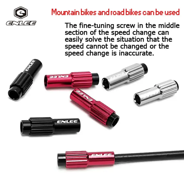 ENLEE 1 paires de vis de régulateur de dérailleur réglables de vélo en alliage d'aluminium boulon de réglage de câble