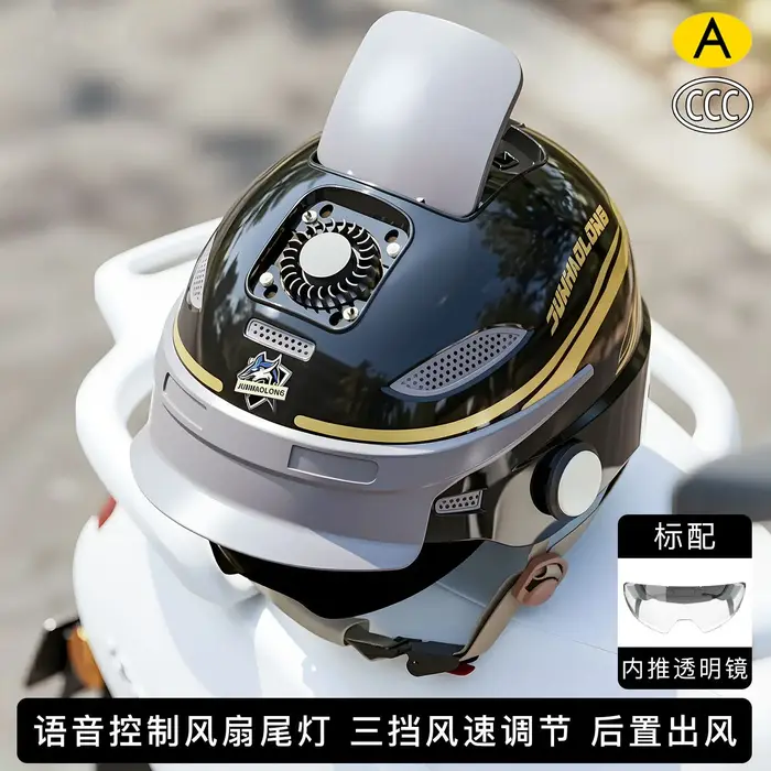 Nouveau casque demi-intégral intelligent et respirant pour l'été 2026 – Idéal pour la moto et les scooters électriques (sécurité homme et femme)