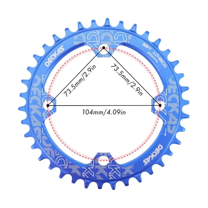 Plateau de vélo en alliage d'aluminium 7075 104BCD pour VTT route et Gravel multi-vitesses 8-12v haute performance et robuste