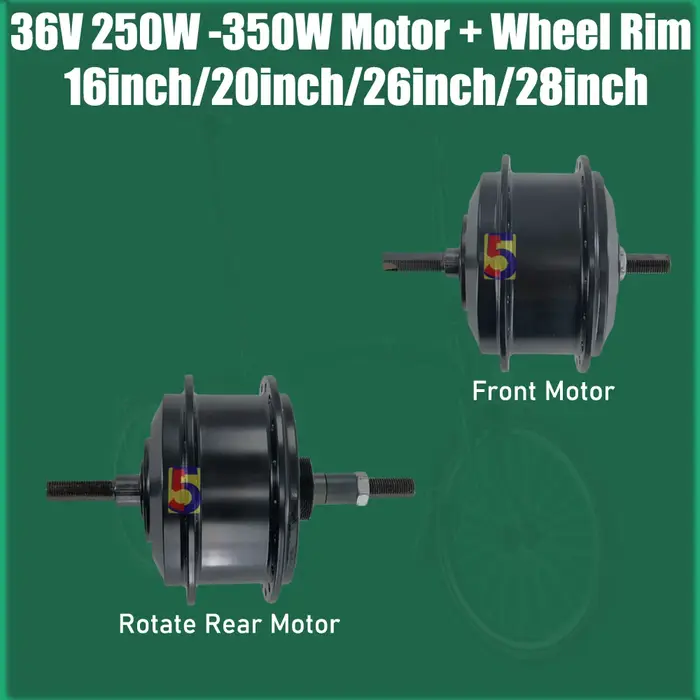 Moteur de jante de roue intégré 16 pouces/20 pouces/26 pouces/28 pouces