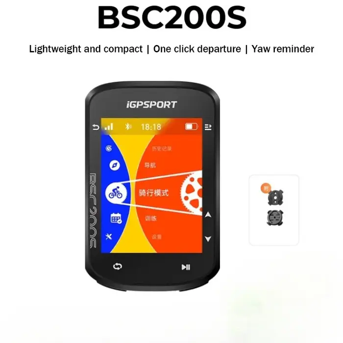 Ordinateur de vélo GPS iGPSPORT BSC200S, compteur de vitesse et odomètre avec navigation Beidou pour