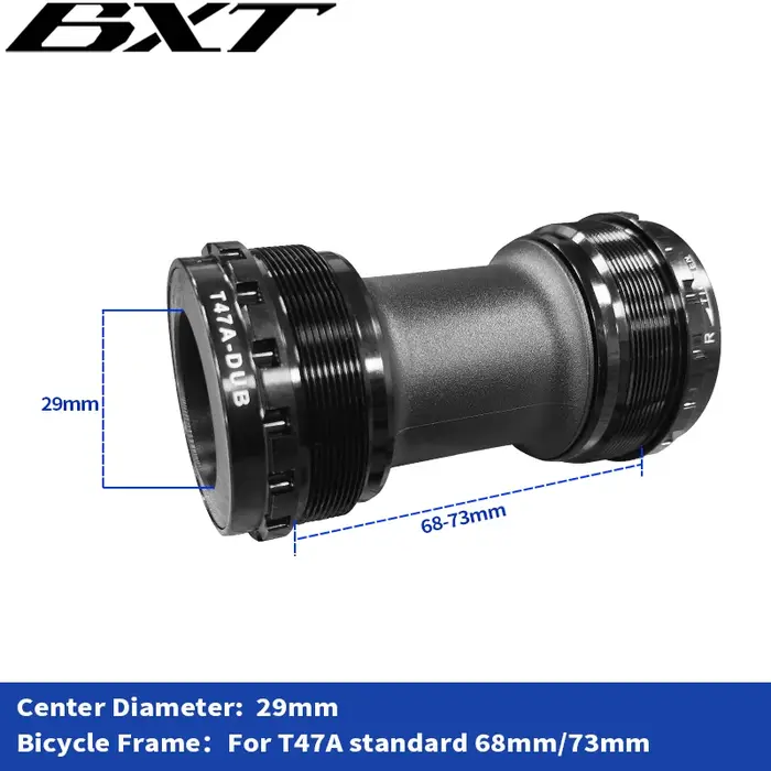 Boîtier de pédalier BXT T47A 68/73mm pour Shimano 24mm SRAM DUB 29mm Manivelle