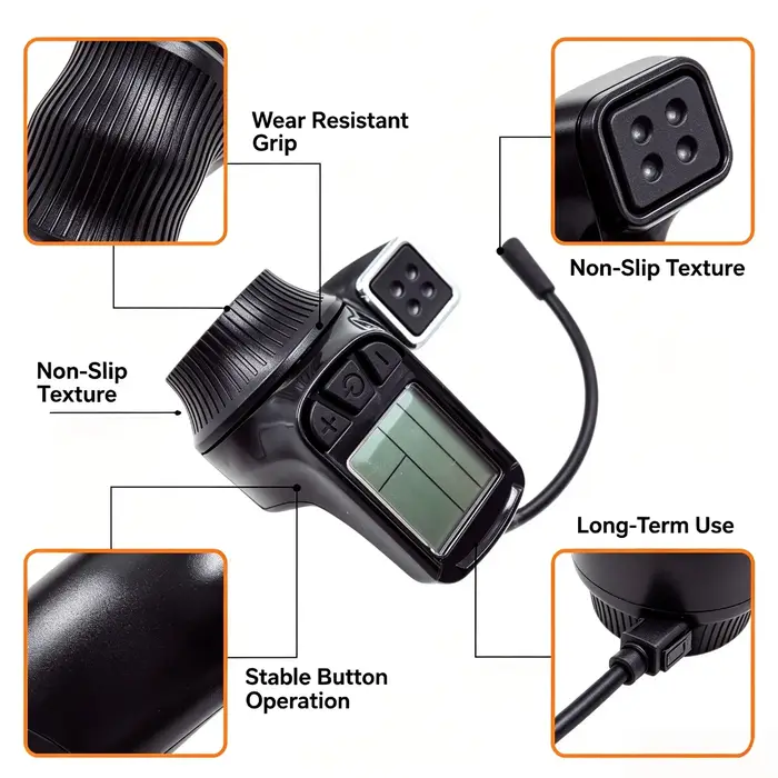 Accessoires de réparation pour trottinette électrique INOKIM OX OEM 60V avec écran LCD intégré et accélérateur à pouce pour contrôle de vitesse