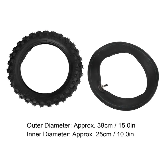 Remplacement de pneu tout-terrain et chambre à air de 2.50 à 10 pouces pour vélo