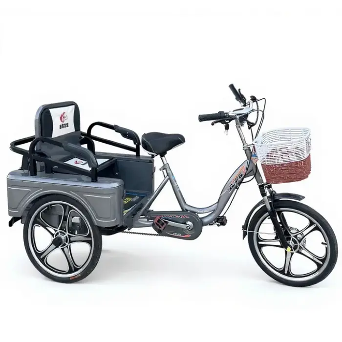 Tricycle électrique longue portée pour femme avec passagers