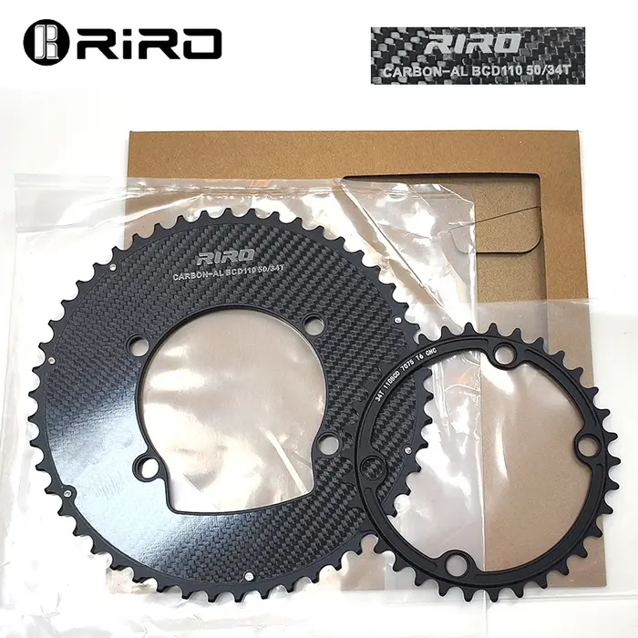 Plateau de pédalier en carbone RIRO 110BCD 11/12S 4 boulons pour vélo de route