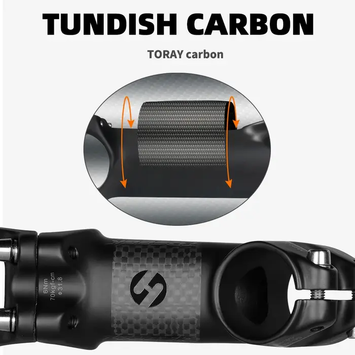 Toseek-Potence de vélo de montagne en carbone ZF-ONE à 25/35 degrés, potence de guidon de 31.8mm, pi