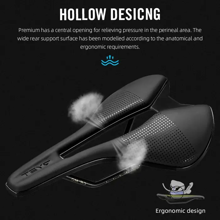Selle de vélo RYET ultralégère en cuir pour route et VTT