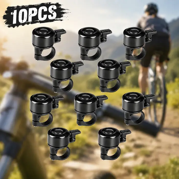 10 clochettes de vélo, design classique et compact, son clair et fort, angle sonore réglable, adapté