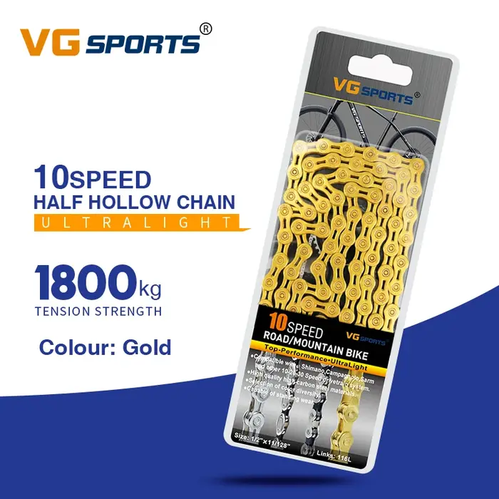 VG Sports 8 9 10 11 12 vitesses chaîne de vélo Velocidade 8s 9s 10s 11s 12s EL demi creux vtt chaînes