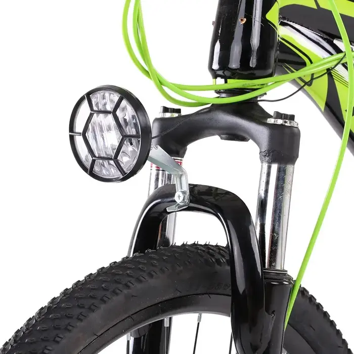 Ensemble de lumières de vélo Dynamo, aucune batterie nécessaire, ensemble de lampes de vélo avant et arrière, feu de sécurité de vélo en alliage d'aluminium ABS