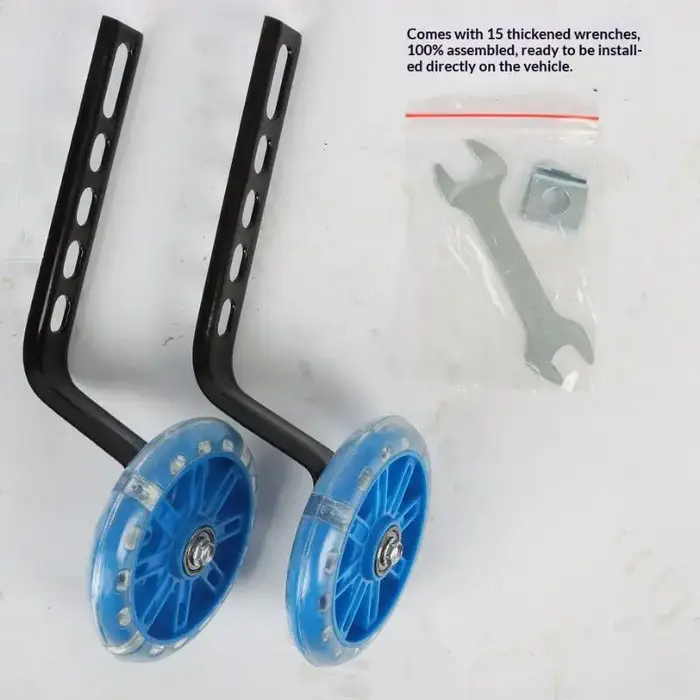 1 paire de roues renforcées pour vélo d'enfant 12-20 pouces, résistantes à l'usure, roues d'entraînement professionnelles, installation facile