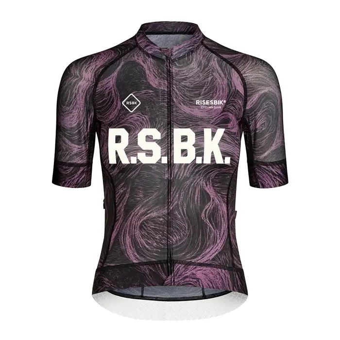 RSBK Maillot de cyclisme pour hommes, manches courtes, antidérapant, en silicone sur les poignets et le bas, séchage rapide, respirant, vêtements de cyclisme MTB