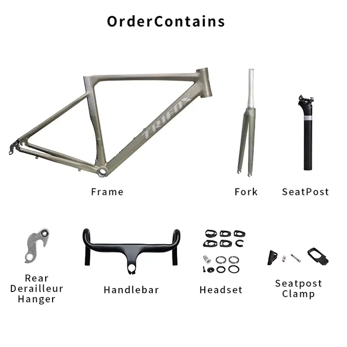 Cadre de vélo TRIFOX 700C en alliage d'aluminium 6061 léger