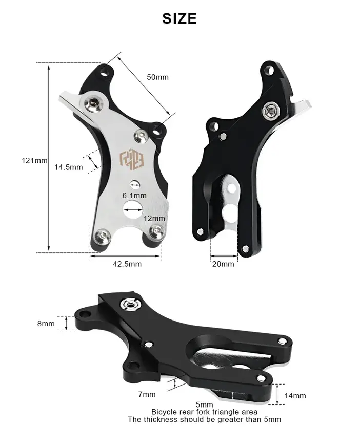 RIDERACE adaptateur de frein à disque de vélo cadre vtt convertisseur de montage