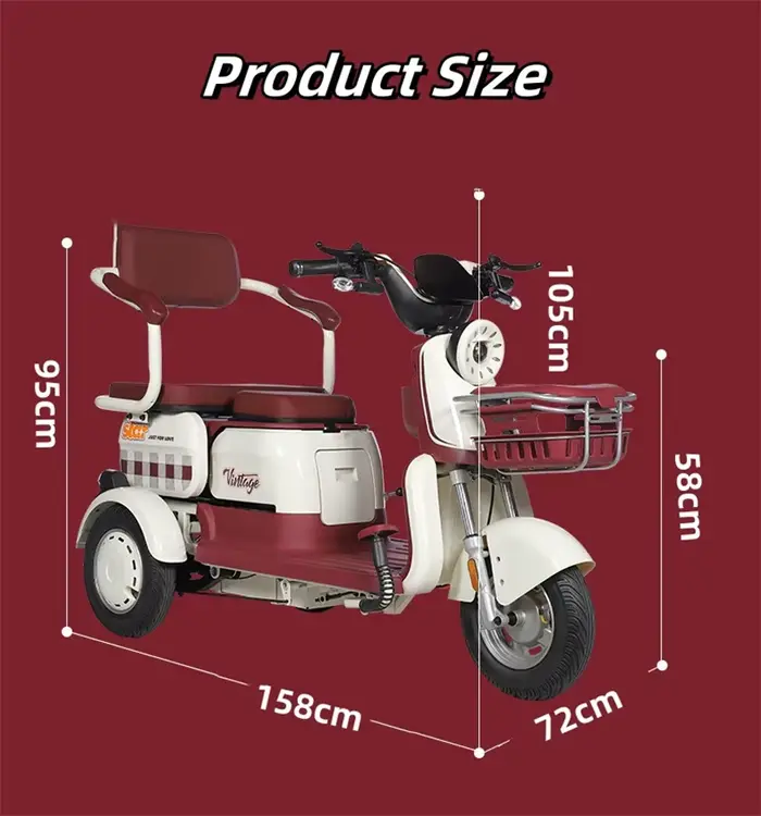 Trottinette Électrique à 3 Roues pour Adulte
