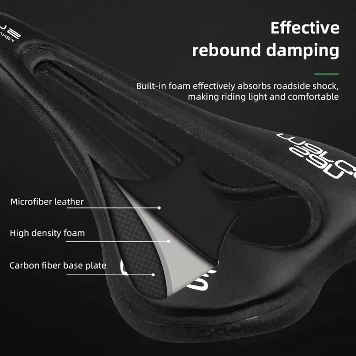 Selle de vélo Selle en carbone légère SLR Tekno-Flow selles à coque entièrement en carbone route vtt siège de selle de vélo de montagne hommes femmes