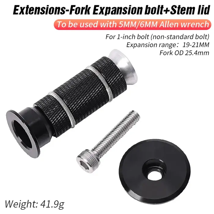 Vis d'expansion en métal LEBYCLE pour fourche de vélo, vis de fixation de guidon pour fourche avant,