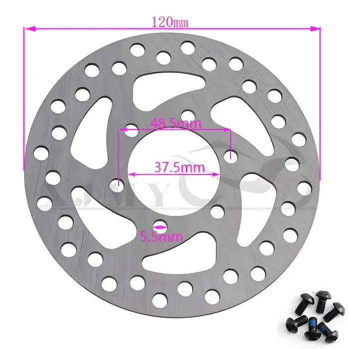 Rotor de frein à disque en acier inoxydable 120