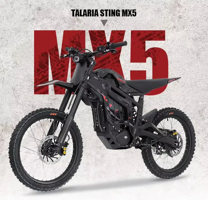 2025 Talaria Sting MX5pro 72v 13KW Middrive Vélo électrique tout-terrain 40AH Longue autonomie Moto