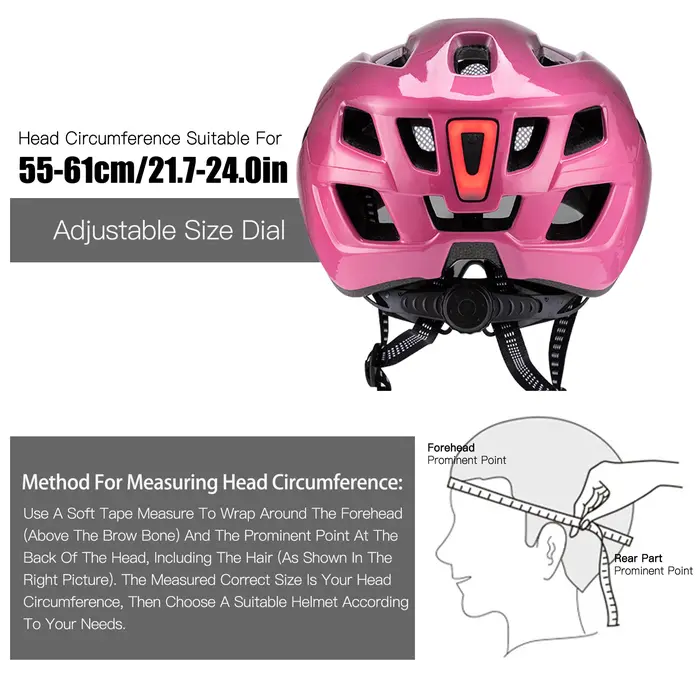 Casques de vélo avec feu arrière LED pour femmes
