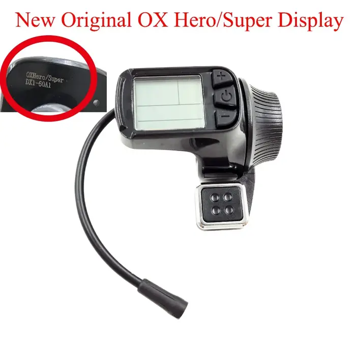 Accessoires de réparation pour trottinette électrique INOKIM OX OEM 60V avec écran LCD intégré et accélérateur à pouce pour contrôle de vitesse