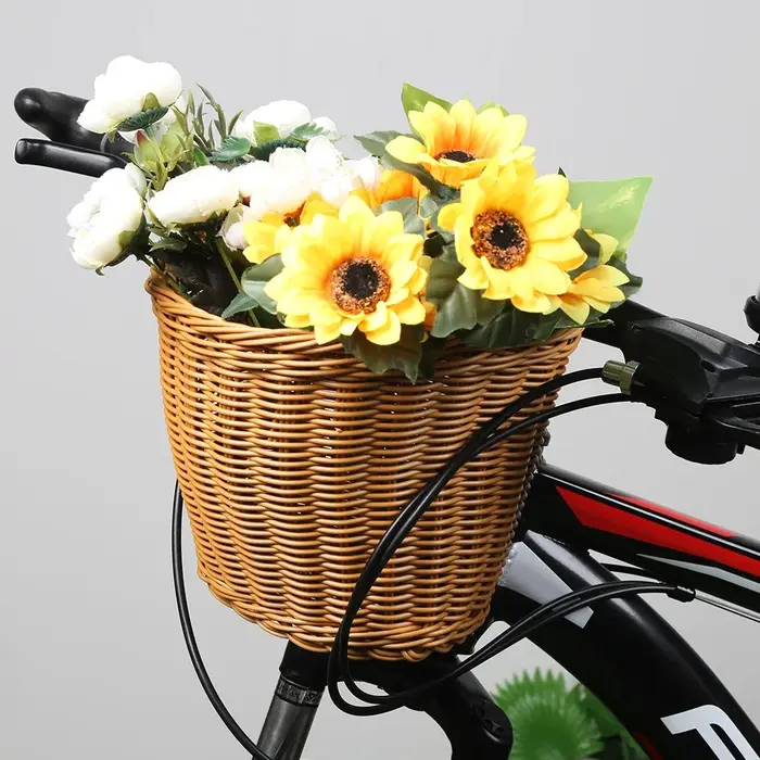 Panier de vélo traditionnel multifonction pour guidon avant
