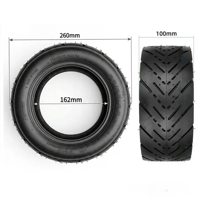 Pneu tubeless renforcé 90/65-6.5 pour trottinette électrique Kukirin G4