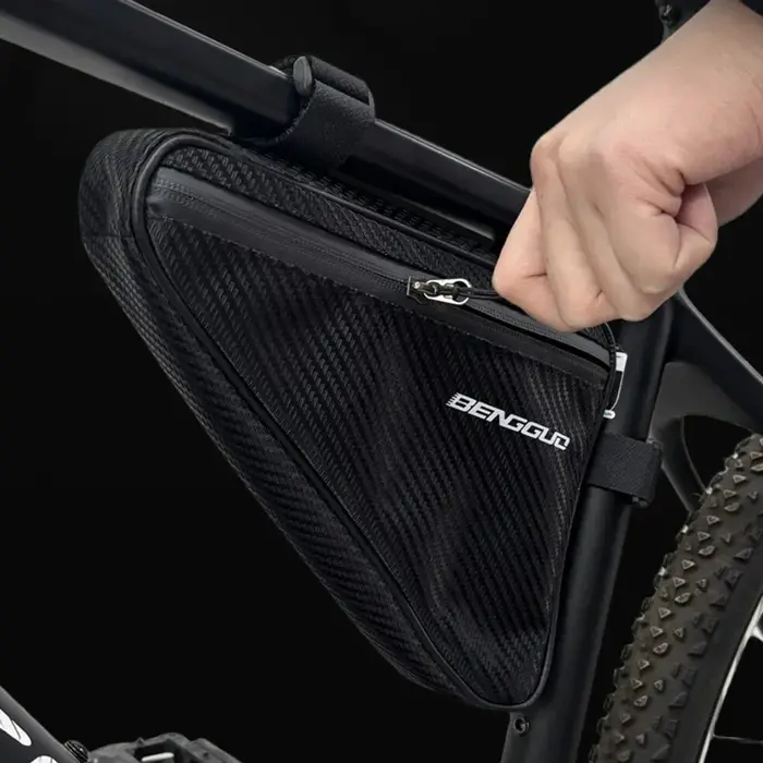 Sac triangulaire pour vélo, sac pour VTT, sac pour tube supérieur de vélo de route, sac de cyclisme, équipement de cyclisme