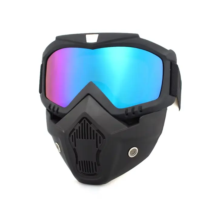 Casque de vélo intégral avec masque anti-buée, équipement de protection intégrale pour la tête, masq