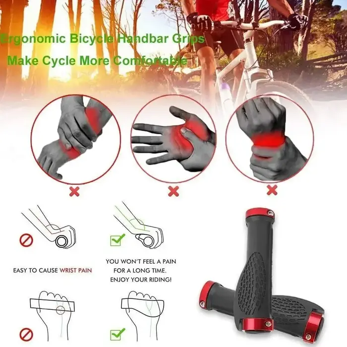 1 paire de poignées ergonomiques pour vélo