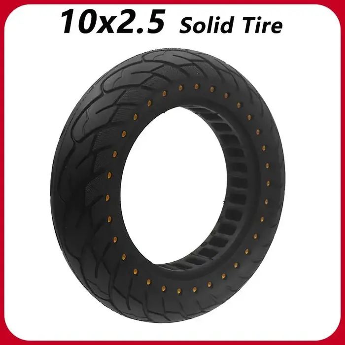 Pneus tubeless 10X2.5, pneu solide pour trottinette électrique Ninebot Max G30, pneu alvéolé anti-explosion de 10 pouces