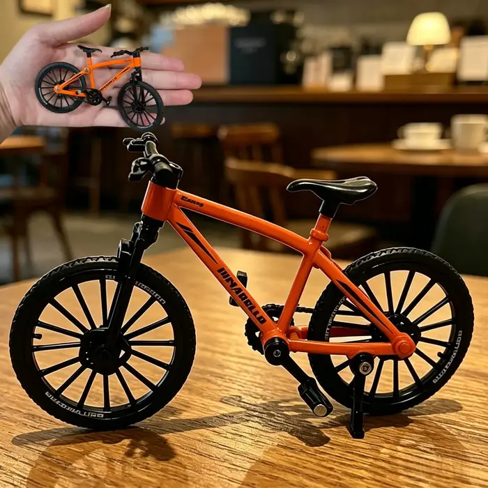 Mini modèle de vélo en alliage - Vélos de montagne et de route en plusieurs couleurs, jouet créatif pour les 14 ans et plus