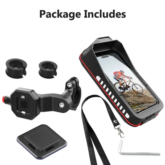 Support de téléphone de vélo étanche, support de téléphone de moto étanche, sac de montage de téléph