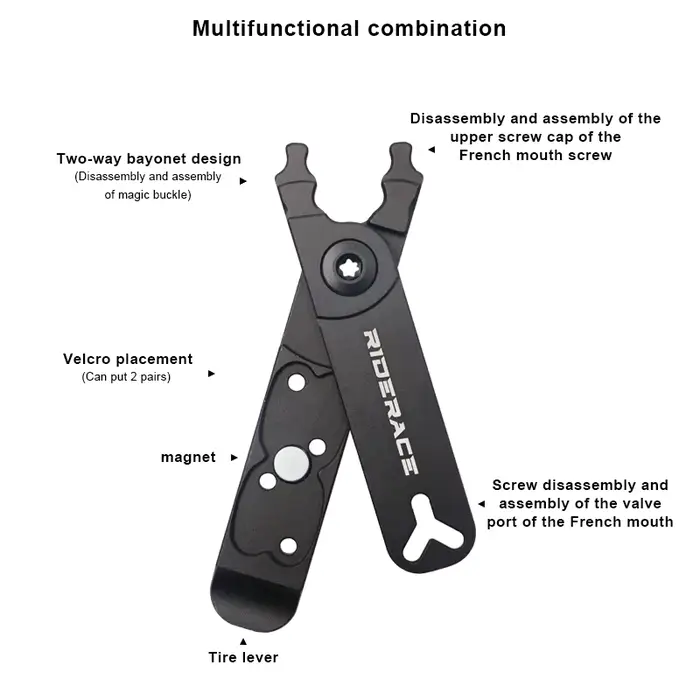 Ensemble d'outils de réparation de chaîne de vélo, connecteur de chaîne, verrouillage à maillons rap