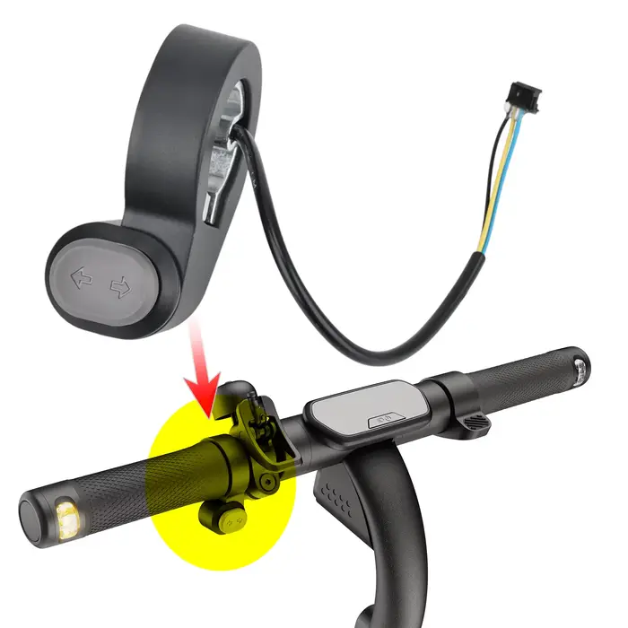 Interrupteur de clignotant original pour scooter électrique Segway E2 Pro couleur Bordeaux haute qualité résistant aux chocs pour sécurité améliorée
