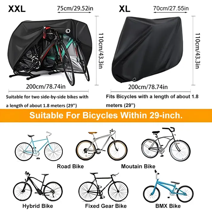 Housse de pluie imperméable pour vélo
