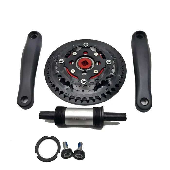 Pédalier pour kit de moteur à entraînement central VTT électrique manivelles à roue libre à entraîne